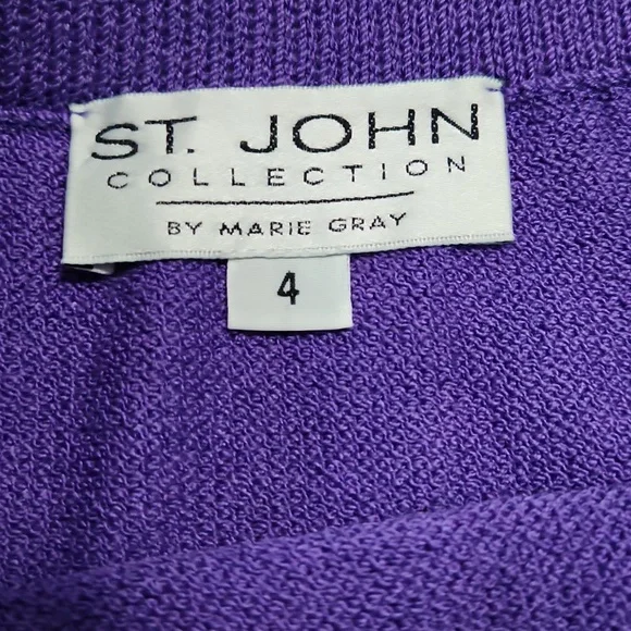 St. John Vibrant Purple Midi Skirt - Picture 2 of 3
